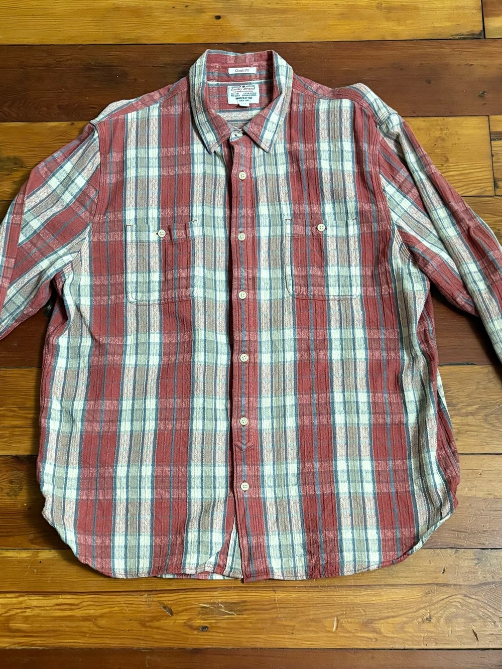 Men's Lucky Brand Red Plaid Button-Front Shirt